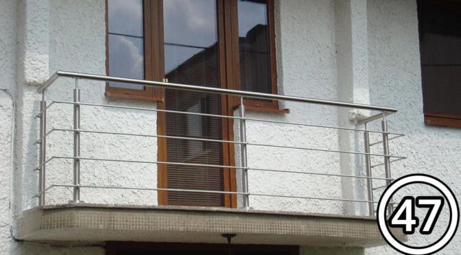 balkonowa poręcz zabezpieczająca ze stali nierdzewnej