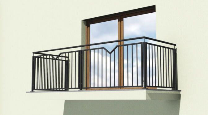 balustrada balkonowa pionowa