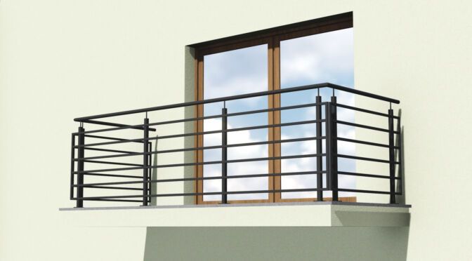 nowoczesna barierka balkonowa