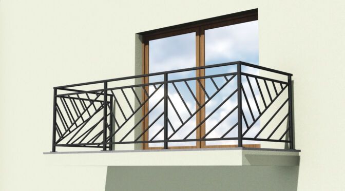 nowoczesna ażurowa balustrada balkonowa