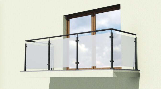 szklana balustrada na balkon