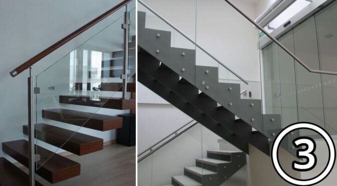 nowoczesne balustrady szklane na schody